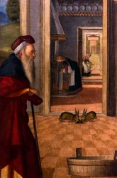 Jomfruens fødsel, cyklus fra Scuola degli Albanesi, ca. 1502/03 (olie på træ)