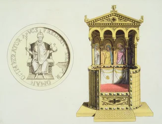Mønt og trone af Frederick Barbarossa (ca. 1123-90) fra 