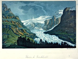 Glacier of Grindelwald, illustration fra 