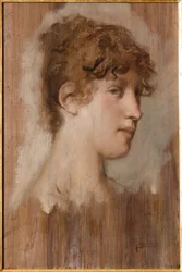 Piges ansigt (oliepanelmaleri)