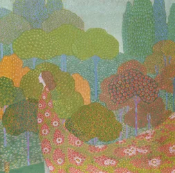 Forår, ca. 1911 (tempera og guld på linned)