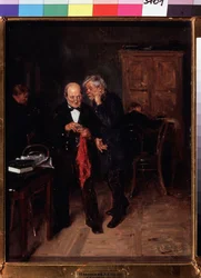 Tillid. Peinture af Vladimir Yegorovich Makovski (Makovsky, Makovskij) (1846-1920), huile sur toile