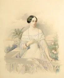 Portræt af storhertuginde Olga Nikolaevna, 1846 (wc på pap)