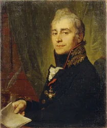 Portræt af Alexander Fedoseyevich Bestuzhev 1761-1810, 1806