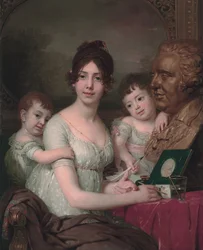 Portræt af grevinde Liubov Ilyinichna Kusheleva, født Bezborodko 1783-1809 med børn, 1803