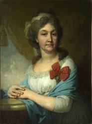 Portræt af baronesse Varvara Vasilyeva, 1800