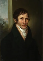 Portræt af Krasnopolets godsforvalter i Pskov-egnen, ca 1813