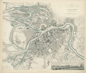 Kort over Petersborg, 1834