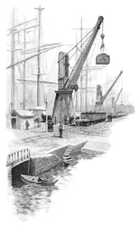 Indlæsning af kul i Newcastle, New South Wales, Australien, 1886.