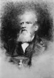 Portræt af Alberto Mazzucato (1813-1877), italiensk komponist, radering