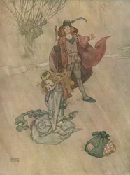 Svinehyrden skældte ud og regnen væltede ned, c1930