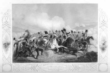 Let kavaleri angriber de russiske kanoner ved Balaklava under Krimkrigen, 1854 1857