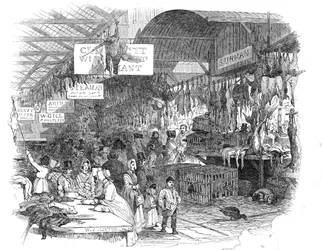 Leadenhall Market, juleaften, 1845.