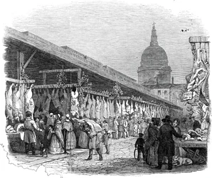 Newgate Market, juleaften, 1845.