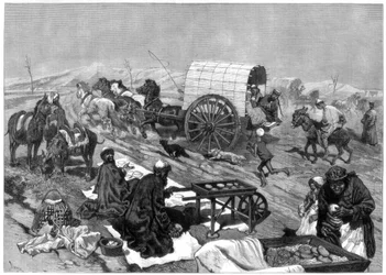 Damernes omnibus, Kashgar, Centralasien, 1875.