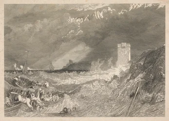 Indgang til Fowey Harbour, Cornwall