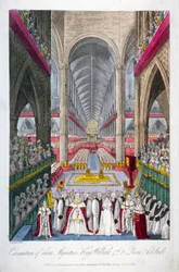 Kroningen af Vilhelm IV og dronning Adelaide i Westminster Abbey, London, 1831
