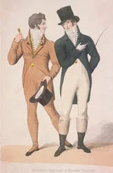 Morgen gå- og ridekjoler, c1810