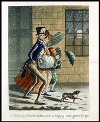 Glædelig jul og godt nytår til Ye, victoriansk julekort