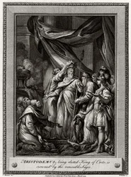 Aristodemus, der bliver valgt til konge af Kreta, krones af de ærværdige vismænd, 1777