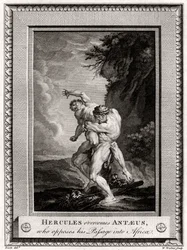 Hercules overvinder Antaeus, der modsætter sig hans passage ind i Afrika, 1775