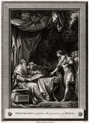 Telemachus forklarer spørgsmålene fra Minos, 1776