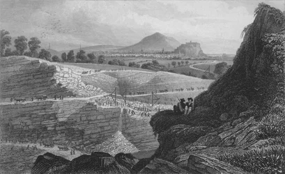 The Stone Quarries, Craigleith, nær Edinburgh: hvorfra den nye by blev bygget, 1829