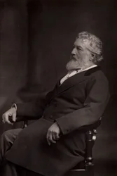 ""Frederick eller Frederic, Lord Leighton (1830-1896) engelsk maler og billedhugger født i Scarborough, Yorkshire. Præsident for Det Kongelige Akademi 1878-1896. (woodburytype)