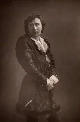 ""Herbert Beerbohm Tree (1853-1917) engelsk skuespiller-manager. Grundlægger af Royal Academy of Dramatic Art (RADA). (Woodburytype)