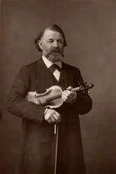 ""Joseph Joachim (1831-1907) unkarilainen viulisti, säveltäjä ja Berliinin konservatorion johtaja (woodburytype)
