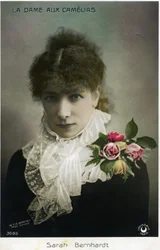 Henriette Rosine Bernard aka Sarah Bernhardt (1844-1923) som "The Lady of the Camellia" af Alexandre Dumas Jr. (foto)