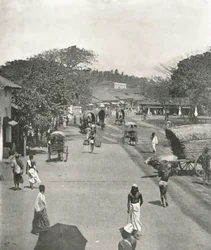 Gadebillede nær rådhuset, Colombo, Ceylon, 1895.