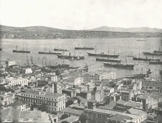 Bosporus ser mod Scutari, Konstantinopel, Osmannerriget, 1895.