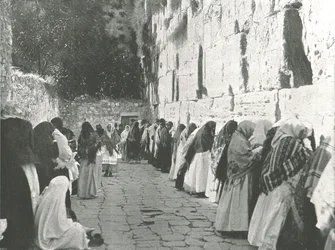 Grædemuren, Jerusalem, Palæstina, 1895.