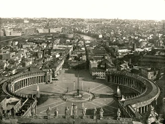 Udsigt fra kuplen St Peters, Rom, Italien, 1895.