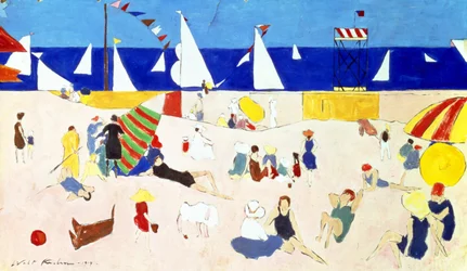 På stranden