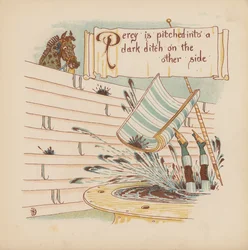 Illustration til Pothooks and Perseverance af Walter Crane (farvelitografi)