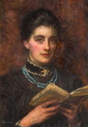 Portræt af kunstnerens hustru, 1895-1910.