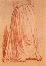 Figurstudier (3 tegninger) (kridt på papir)