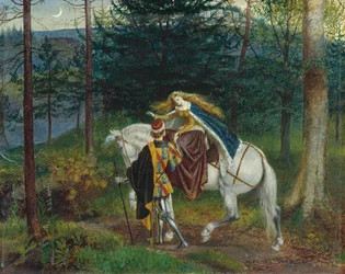 Illustration til La Belle Dame sans Merci af John Keats - Maleri af Walter Crane (1845-1915)