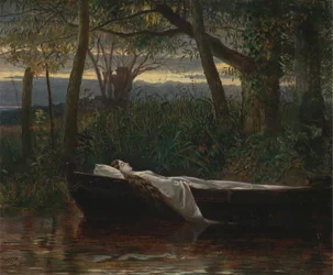 The Lady of Shalott [1862, Royal Academy of Arts, London, udstillingskatalog]