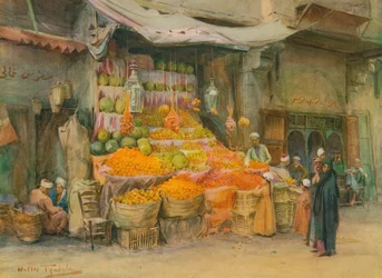 En frugtbod ved Bulak, c1905, 1912