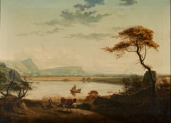 Edinburgh og Lochend Loch (olie på lærred)