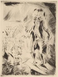 Scene i caféen med krøblingen, 1918.