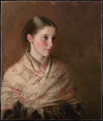 A Girl in a Shawl (olie på lærred)