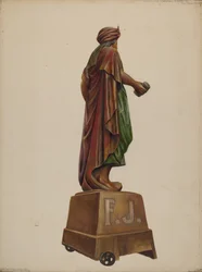 Cigarbutiksfigur, ca. 1937.