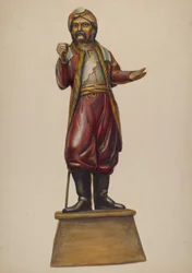 Cigarbutiksfigur, ca. 1937.