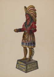 Cigarbutik indisk, ca. 1936.
