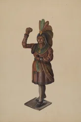 Cigarbutik indisk, ca. 1936.
