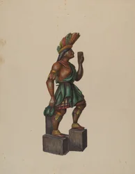 Cigarbutik indisk, ca. 1936.